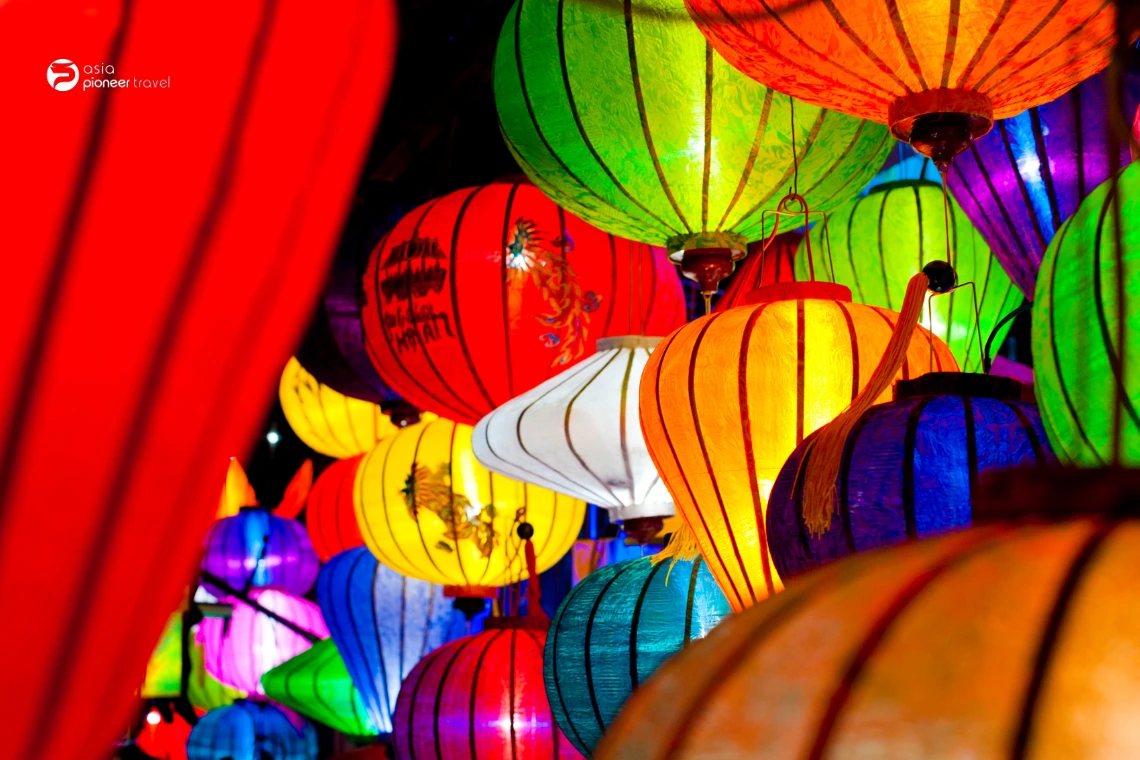 Lanterns celebrating full moon festival Vietnam