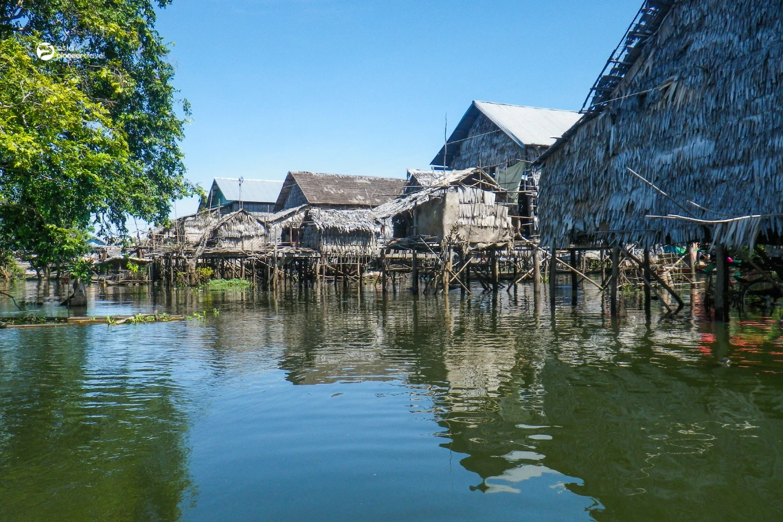 Stilted houses on Tonle Sap Lake
