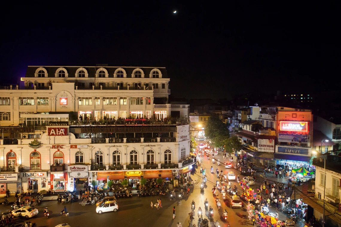 Hanoi by night embraces a totally different vibe